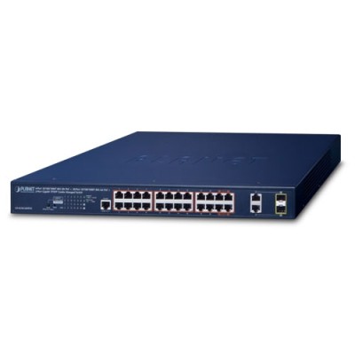 PLANET GS-4210-24HP2C 4-Port 10/100/1000T 802.3bt PoE + 20-Port 10/100/1000T 802.3at PoE + 2-Port Gigabit TP/SFP Combo Managed Switch