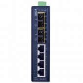 PLANET ISW-621T 4+2 100FX Port Multimode Industrial Ethernet Switch - 2km (-40~85C)
