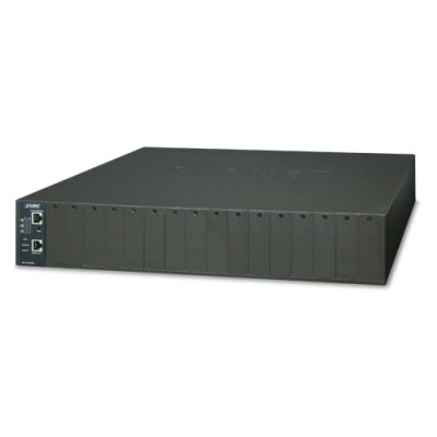 PLANET MC-1610MR 19 16-slot SNMP Managed Media Converter Chassis (AC Power) with redundant power option