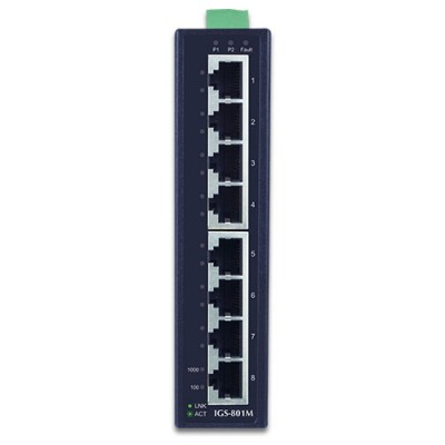 PLANET IGS-801M 8-Port 10/100/1000Mbps Managed Industrial Ethernet Switch