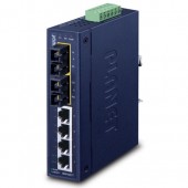 PLANET ISW-621T 4+2 100FX Port Multimode Industrial Ethernet Switch - 2km (-40~85C)