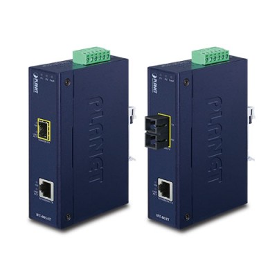 PLANET IFT-802T IP30 Slim type Industrial Fast Ethernet Media Converter SC Multimode connector