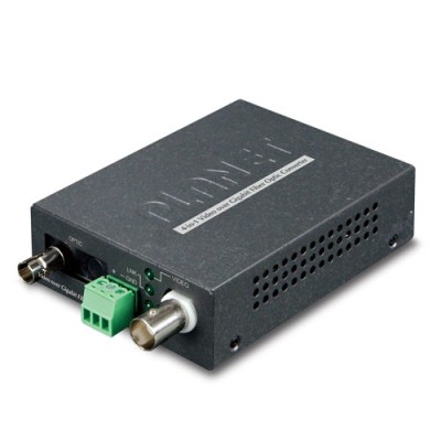 PLANET VF-106G-KIT  1-Channel 4-in-1 Video over Gigabit Fiber(SC WDM) converter up to 20KM, a pair include Tx & Rx in package (TVI/CVI/AHD/CVBS)