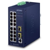 PLANET IGS-4215-16T2S Industrial L2/L4 16-Port 10/100/1000T + 2-Port 100/1000X SFP Managed Switch
