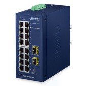 PLANET IGS-4215-16T2S Industrial L2/L4 16-Port 10/100/1000T + 2-Port 100/1000X SFP Managed Switch