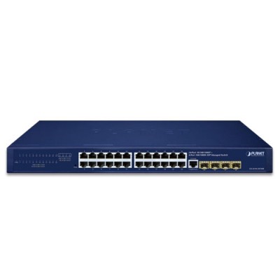 PLANET GS-4210-24T4SR 24-Port 10/100/1000T + 4-Port 100/1000X SFP Managed Gigabit Switch