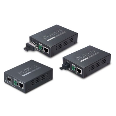PLANET GT-806A15 10/100/1000BASE-T to 1000BASE-LX (WDM) Gigabit Media Converter (TX:1310nm, Single Mode - 20m)