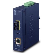 PLANET IGTP-802T IP30 Industrial 10/100/1000BASE-T to 1000BASE-SX Converter with 802.3at PoE+ (Multimode - 220m/550m)