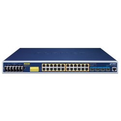 PLANET IGS-6325-24UP4X Industrial L3 24-Port 10/100/1000T 802.3bt PoE + 4-Port 10G SFP+ Managed Ethernet Switch PLANET IGS-6325-24UP4X Industrial L3 24-Port 10/100/1000T 802.3bt PoE + 4-Port 10G SFP+ Managed Ethernet Switch