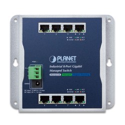 PLANET WGS-4215-8T Industrial 8-Port 10/100/1000T Wall-mount Managed Switch (-40~75 degrees C) PLANET WGS-4215-8T Industrial 8-Port 10/100/1000T Wall-mount Managed Switch (-40~75 degrees C)