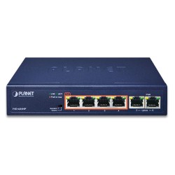 PLANET FSD-604HP 4-Port 10/100TX 802.3af/at PoE + 2-Port 10/100TX Desktop Switch (60 Watts) PLANET FSD-604HP 4-Port 10/100TX 802.3af/at PoE + 2-Port 10/100TX Desktop Switch (60 Watts)