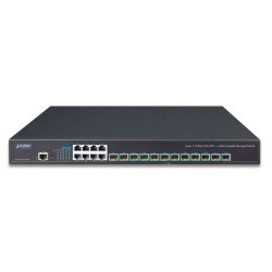PLANET XGS-6350-12X8TR Layer 3 12-Port 10G SFP+ + 8-Port 10/100/1000T Managed Switch with Dual 100~240V AC Redundant Power PLANET XGS-6350-12X8TR Layer 3 12-Port 10G SFP+ + 8-Port 10/100/1000T Managed Switch with Dual 100~240V AC Redundant Power