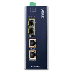 PLANET IGUP-2205AT Industrial 2-Port 100/1000X SFP to 2-Port 10/100/1000T 802.3bt PoE++ Media Converter PLANET IGUP-2205AT Industrial 2-Port 100/1000X SFP to 2-Port 10/100/1000T 802.3bt PoE++ Media Converter