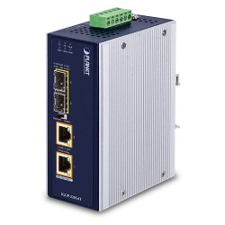 PLANET IGUP-2205AT Industrial 2-Port 100/1000X SFP to 2-Port 10/100/1000T 802.3bt PoE++ Media Converter PLANET IGUP-2205AT Industrial 2-Port 100/1000X SFP to 2-Port 10/100/1000T 802.3bt PoE++ Media Converter