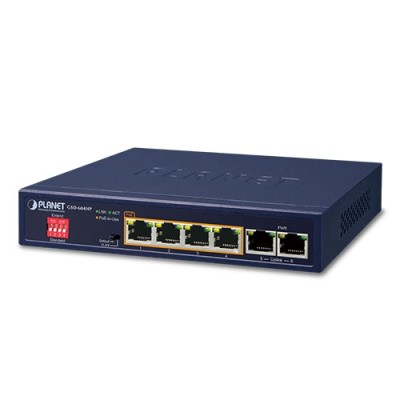 PLANET GSD-604HP 4-Port 10/100/1000T 802.3at PoE + 2-Port 10/100/1000T Desktop Switch