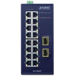 PLANET IGS-1820TF Industrial 16-Port 10/100/1000T + 2-Port 1000X SFP Ethernet Switch PLANET IGS-1820TF Industrial 16-Port 10/100/1000T + 2-Port 1000X SFP Ethernet Switch