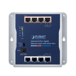 PLANET WGS-814HP Industrial 8-Port 10/100/1000T Wall-mounted Gigabit Switch with 4-port PoE+ PLANET WGS-814HP Industrial 8-Port 10/100/1000T Wall-mounted Gigabit Switch with 4-port PoE+