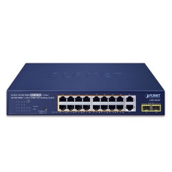 PLANET GSD-2022P 16-Port 10/100/1000T 802.3at PoE + 2-Port 10/100/1000T + 2-Port 1000X SFP Desktop Switch PLANET GSD-2022P 16-Port 10/100/1000T 802.3at PoE + 2-Port 10/100/1000T + 2-Port 1000X SFP Desktop Switch