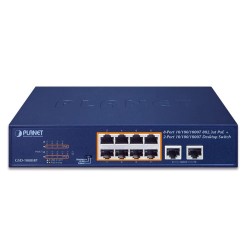 PLANET GSD-1008HP 8-Port 10/100/1000T 802.3at PoE + 2-Port 10/100/1000T Desktop Switch (120 watts) PLANET GSD-1008HP 8-Port 10/100/1000T 802.3at PoE + 2-Port 10/100/1000T Desktop Switch (120 watts)