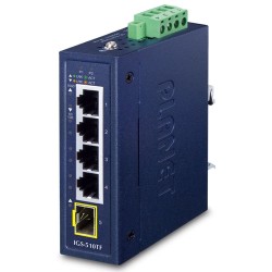 PLANET IGS-510TF Industrial Compact 4-Port 10/100/1000T + 1-Port 100/1000X SFP Gigabit Ethernet Switch PLANET IGS-510TF Industrial Compact 4-Port 10/100/1000T + 1-Port 100/1000X SFP Gigabit Ethernet Switch