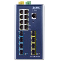 PLANET TSN-6325-8T4S4X Industrial L3 8-Port 10/100/1000T + 4-Port 1G/2.5G SFP + 4-Port 10GBASE-X SFP+ Managed TSN Ethernet Switch PLANET TSN-6325-8T4S4X Industrial L3 8-Port 10/100/1000T + 4-Port 1G/2.5G SFP + 4-Port 10GBASE-X SFP+ Managed TSN Ethernet Switch