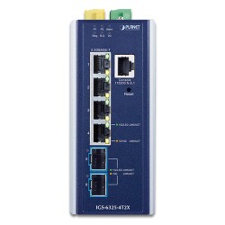 PLANET IGS-6325-4T2X Industrial Layer 3 4-Port 2.5GBASE-T + 2-Port 10GBASE-X SFP+ Managed Ethernet Switch PLANET IGS-6325-4T2X Industrial Layer 3 4-Port 2.5GBASE-T + 2-Port 10GBASE-X SFP+ Managed Ethernet Switch
