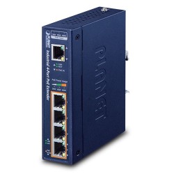 PLANET IPOE-E174 Industrial 1-Port 802.3bt PoE++ to 4-Port 802.3af/at Gigabit PoE Extender PLANET IPOE-E174 Industrial 1-Port 802.3bt PoE++ to 4-Port 802.3af/at Gigabit PoE Extender