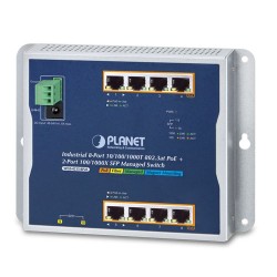 PLANET WGS-4215-8P2S Industrial 8-Port 10/100/1000T 802.3at PoE + 2-Port 100/1000X SFP Wall-mount Managed Switch PLANET WGS-4215-8P2S Industrial 8-Port 10/100/1000T 802.3at PoE + 2-Port 100/1000X SFP Wall-mount Managed Switch