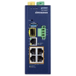 PLANET IVR-300FP Industrial 4-Port 10/100/1000T 802.3at PoE + 1-Port 10/100/1000T + 1-Port 1000X SFP VPN Security Gateway PLANET IVR-300FP Industrial 4-Port 10/100/1000T 802.3at PoE + 1-Port 10/100/1000T + 1-Port 1000X SFP VPN Security Gateway