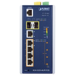 PLANET IGS-5225-4UP1T2S Industrial L2+ 4-Port 10/100/1000T 802.3bt PoE + 1-Port 10/100/1000T + 2-Port 1G/2.5G SFP Managed Ethernet Switch PLANET IGS-5225-4UP1T2S Industrial L2+ 4-Port 10/100/1000T 802.3bt PoE + 1-Port 10/100/1000T + 2-Port 1G/2.5G SFP Managed Ethernet Switch
