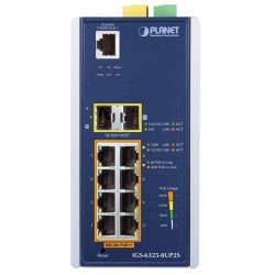 PLANET IGS-6325-8UP2S Industrial L3 8-Port 10/100/1000T 802.3bt PoE + 2-Port 1G/2.5G SFP + Managed Ethernet Switch PLANET IGS-6325-8UP2S Industrial L3 8-Port 10/100/1000T 802.3bt PoE + 2-Port 1G/2.5G SFP + Managed Ethernet Switch