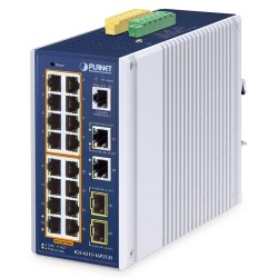 PLANET IGS-4215-16P2T2S Industrial 16-Port 10/100/1000T 802.3at PoE + 2-Port 10/100/1000T + 2-Port 100/1000X SFP Managed Ethernet Switch PLANET IGS-4215-16P2T2S Industrial 16-Port 10/100/1000T 802.3at PoE + 2-Port 10/100/1000T + 2-Port 100/1000X SFP Managed Ethernet Switch