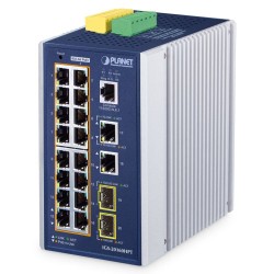 PLANET IGS-20160HPT Industrial L3 16-Port 10/100/1000T 802.3at PoE + 2-Port 10/100/1000T + 2-Port 1G/2.5G SFP Managed Ethernet Switch PLANET IGS-20160HPT Industrial L3 16-Port 10/100/1000T 802.3at PoE + 2-Port 10/100/1000T + 2-Port 1G/2.5G SFP Managed Ethernet Switch
