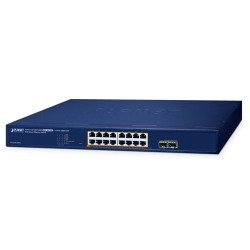 PLANET GS-2210-16P2S 16-Port 10/100/1000T 802.3at PoE + 2-Port 1000X SFP Web Smart Ethernet Switch PLANET GS-2210-16P2S 16-Port 10/100/1000T 802.3at PoE + 2-Port 1000X SFP Web Smart Ethernet Switch