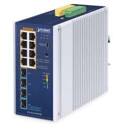 PLANET IGS-4215-8UP4X Industrial L2/L4 8-Port 10/100/1000T 802.3bt PoE + 4-Port 10G SFP+ Managed Ethernet Switch PLANET IGS-4215-8UP4X Industrial L2/L4 8-Port 10/100/1000T 802.3bt PoE + 4-Port 10G SFP+ Managed Ethernet Switch