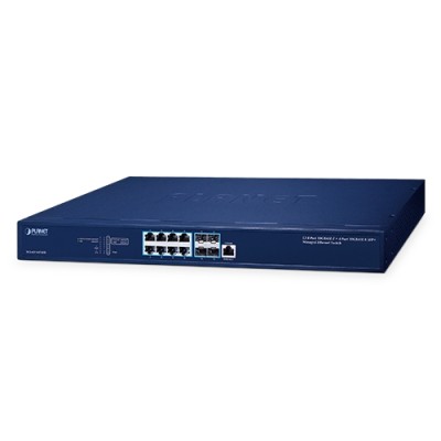 PLANET XGS-6311-8T4XR L3 8-Port 10GBASE-T + 4-Port 10GBASE-X SFP+ Managed Ethernet Switch with Dual 100~240V AC Redundant Power