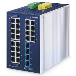 PLANET IGS-4215-24T4X Industrial L2+ 24-Port 10/100/1000T + 4-Port 10G SFP+ Managed Ethernet Switch