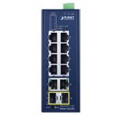 PLANET IFGS-1222TF Industrial 8-Port 10/100TX + 2-Port 10/100/1000T + 2-Port 1000X SFP Ring Ethernet Switch