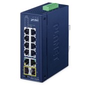 PLANET IFGS-1222TF Industrial 8-Port 10/100TX + 2-Port 10/100/1000T + 2-Port 1000X SFP Ring Ethernet Switch