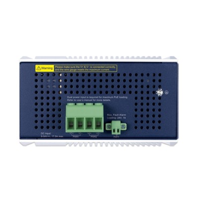 PLANET IGS-5225-4UP1T2S-12V Industrial L2+ 4-Port 10/100/1000T 802.3bt PoE + 1-Port 10/100/1000T + 2-Port 1G/2.5G SFP Managed Ethernet Switch w/12V Booster
