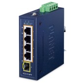 PLANET IGS-514PT Compact Industrial 4-Port 10/100/1000T 802.3at PoE + 1-Port 100/1000X SFP Ethernet Switch