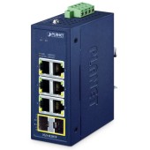 PLANET IGS-820TF Compact Industrial 6-Port 10/100/1000T + 2-Port 100/1000X SFP Ethernet Switch