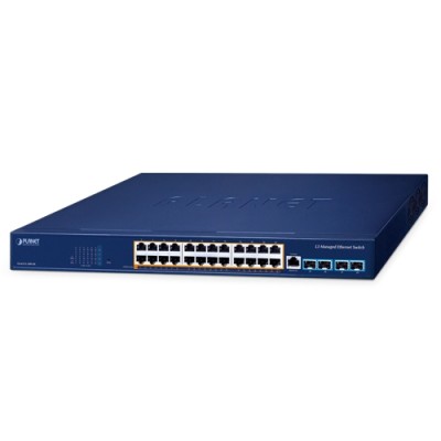 PLANET GS-6311-24PL4X L3 24-Port 10/100/1000T 802.3at PoE + 4-Port 10G SFP+ Managed Ethernet Switch