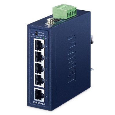 PLANET IGS-500T-E Compact Industrial 5-Port 10/100/1000T Ethernet Switch