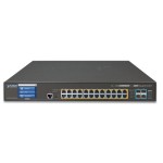 PLANET GS-5220-24P4XVR L2+ 24-Port 10/100/1000T 802.3at PoE + 4-Port 10G SFP+ Managed Switch with LCD touch screen