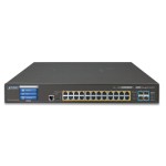PLANET GS-5220-24UPL4XVR L2+ 24-Port 10/100/1000T Ultra PoE + 4-Port 10G SFP+ Managed Switch with LCD touch screen
