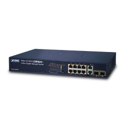 Planet FGSD-1008HPS 8-Port 10/100TX 802.3at PoE + 2-Port Gigabit TP/ SFP combo Web Smart Switch