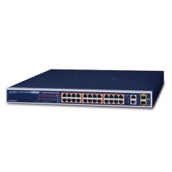 Planet FGSW-2624HPS4 24-Port 10/100TX 802.3at PoE + 2-Port Gigabit TP/SFP Combo Web Smart Ethernet Switch