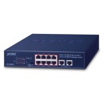 Planet FSD-1008HP 8-Port 10/100TX 802.3at PoE + 2-Port 10/100TX Desktop Switch (120 watts)