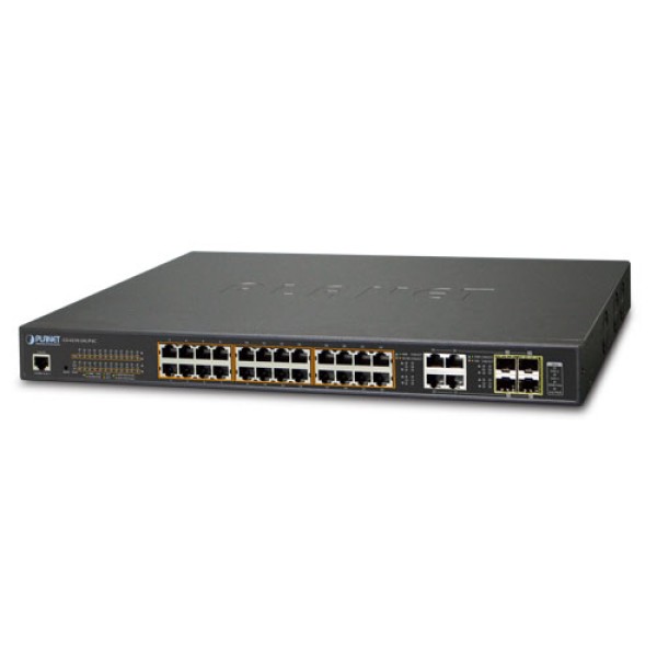 Planet GS-4210-24UP4C 24-Port 10/100/1000T Ultra PoE + 4-Port Gigabit TP/SFP Combo Managed Switch